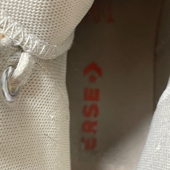 Distressed Converse High-Top Sneakers in Cream - Picture 7 of 8